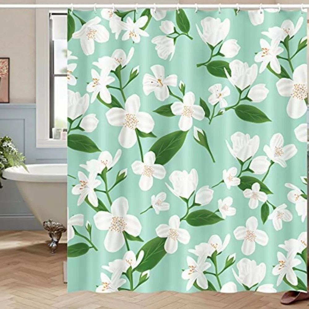 Floral shower curtain
